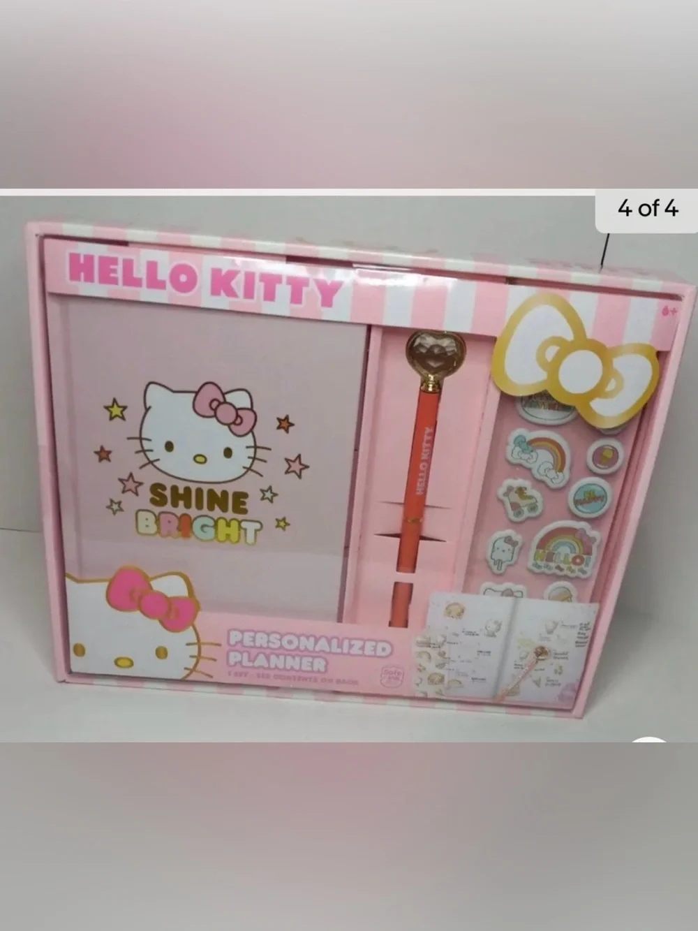 Hello Kitty Pink and Gold Personalized Planner Set